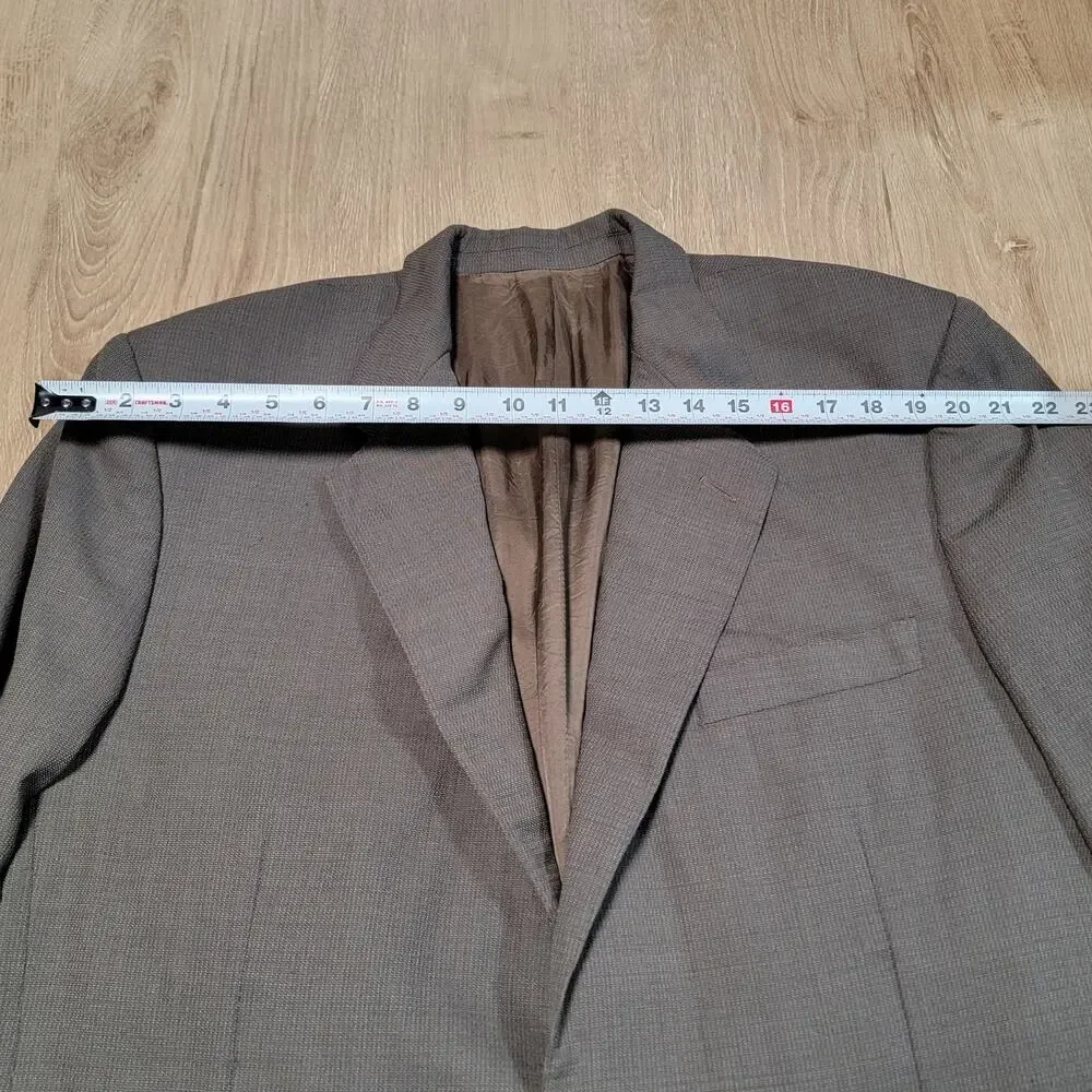 Canali Wool Sport Coat‎ Mens Size 56R Brown Saks Professional Blazer Jacket FLAW